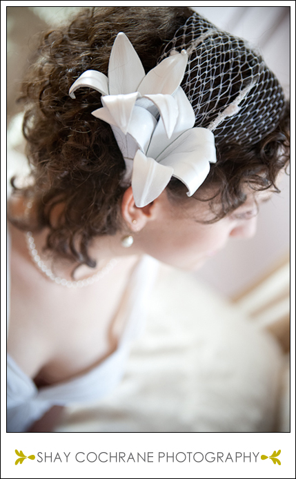 Here is the head piece worn by Lizzy at yesterday's wedding in Spring Hill